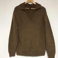 【珍品】OLD GAP スキッパーニット　ブラウン 珍品】OLD GAP スキッパーニットブラウン