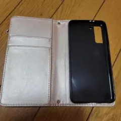 ゴールド 手帳型ケース ファスナー付き　Galaxy　S21