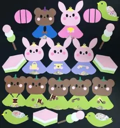 壁面飾り　ひなまつり壁面　ひな祭り壁面　3月壁面　春壁面　保育園壁面　施設壁面