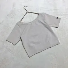 mline エムライン ＊ リブショート Ｔシャツ 半袖 ベージュ F チビTのサムネイル