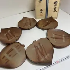 備前焼 葉皿 5客揃 共箱 - メルカリ
