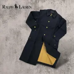 RALPH LAUREN ステンカラー コート サイズ7 ラルフローレン 黒 .