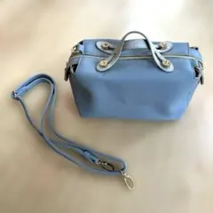 ◆限定セール◆2WAY ハンドバッグ ライトブルー ショルダー付きのサムネイル