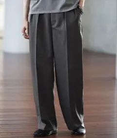 WYM SEMI WIDE STRAIGHT WOOLY SLACKS Sサイズのサムネイル