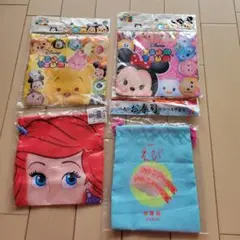 新品未開封 ディズニーキャラクターポーチセット 4セット