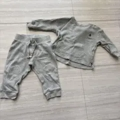 Babygap♡ワッフルセットアップ グレー 12-18m くまさん