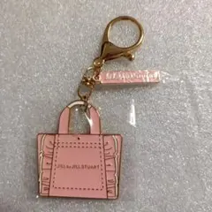 ジルスチュアート フリルトート メタルキーホルダー ピンク ゴールド