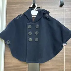 ミキハウス アウター ポンチョ ネイビー