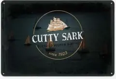 【レア品】Cutty Sark / カティサークブリキ看板20cm × 30cm