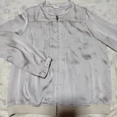 CINEMA CLUB Honeys サテン風 ジップアップ ブルゾン