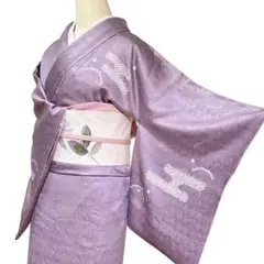 A112愛華 着物 訪問着　絞り　刺繍　菱型花地紋　フォーマル　身丈162cm