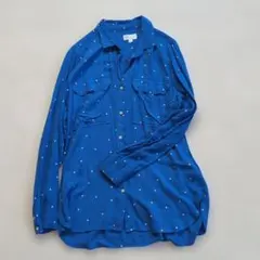 GAP 星柄長袖シャツ★ブルー★S