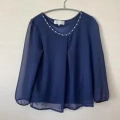 ロペピクニック　シアー　ビジュー　ブラウス