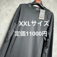 新品　アンダーアーマー マーク入りハイネックカットソー「XXLサイズ・黒」