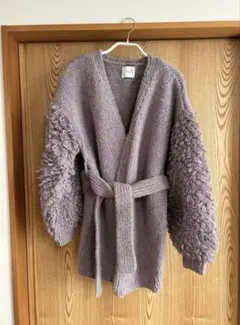 pur loop handknit gown（purple）　池田泉