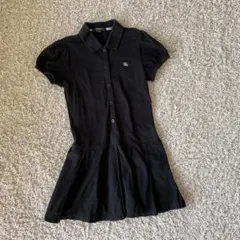 バーバリーロンドン　120 ワンピース 黒　ポロシャツ　ノバチェック