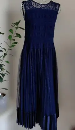 Diagram ドレス ワンピース レース ネイビー 結婚式 パーティー S