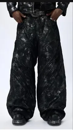 FIVEKOH Black Waxed Raw Denim Jeans - メルカリ