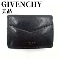美品✨　ジバンシィ　折り財布　正規品　レザー　ブラック　コンパクト　三つ折り　黒のサムネイル
