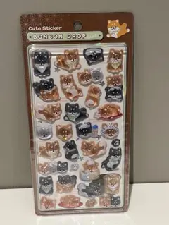 ボンボンドロップシール クーリア 和柄　柴犬