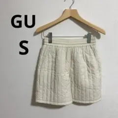 GU ジーユー キルティングショートパンツ+E ナチュラル オフホワイト S