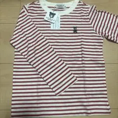 【新品】DOUBLE.B 長袖　110cm ボーダー　赤　ミキハウス　ダブルビー