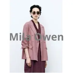 Mila Owen ミラオーウェン リネン ジャケット 麻 ダブル
