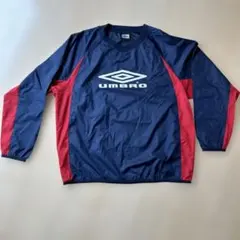 大人用UMBRO ネイビー レッド 長袖ピステ S-M