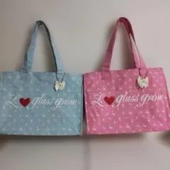 トートバッグ（水色・ピンク）