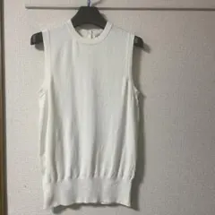 ZARA ♡ノースリーブニットトップス ホワイト Mサイズ 上品きれいめ
