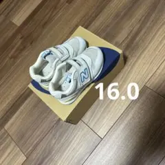 New Balance 996 16.0 キッズスニーカー グレーホワイトブルー