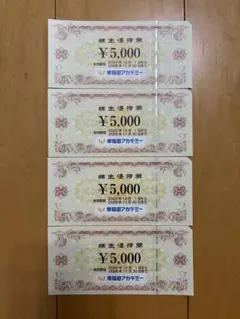 早稲田アカデミー　株主優待券 20000円分