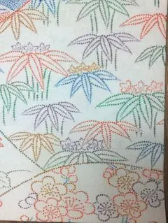 和風の花柄　布地　反物