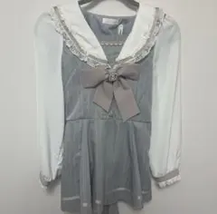 リズリサ セーラーカラーセットアップ グレー 量産型LIZLISA