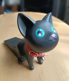 ドアストッパー　黒猫