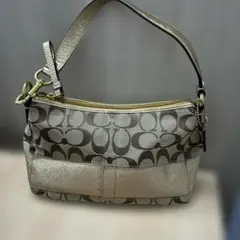 【最終値下げ】COACH コーチ ミニハンドバッグ シグネチャー ベージュ