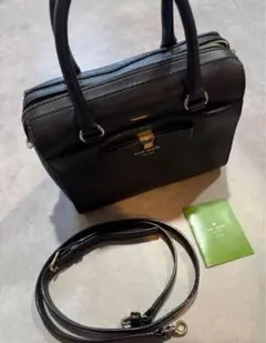 kate spadeリボンバッグ ブラック ショルダーバッグ