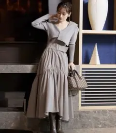 (美品)スナイデル♡ベルトオンボリュームギャザースカート