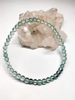 天然石 ブルーグリーンフローライト 4mm パワーストーン オールブレス 1点物