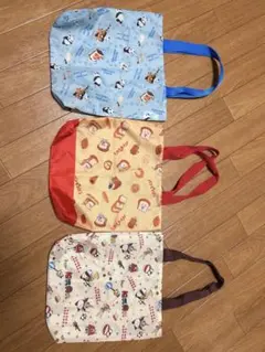【美品】　パンダコパンダ　パンどろぼう トートバッグ　3種セット　ガチャガチャ