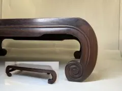 T73 中国美術 時代品 唐木巻脚卓 飾台 盆栽台 古玩 T73 中国美術 時代品 唐木巻脚卓 飾台 盆栽台 古玩 - メルカリ