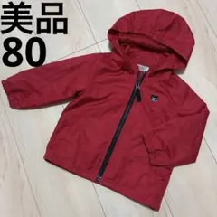 DOUBLE.B ミキハウス ウィンドブレーカー 80cm レッド 美品