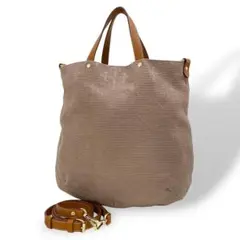 【美品】russet ラシット 刺し子 ジャガード ショルダーバッグ 2way
