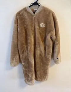 【Champion 】M フリースロングジャケット ブラウン