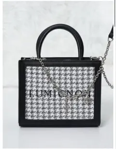 ルミニョン Lumignon houndstooth 2way bag ブラック 2026年最新】ミニョンバッグの人気アイテム - メルカリ