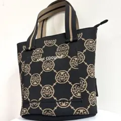 美品 アンコキーヌ ニットトートバッグ 洗える 軽量 リサイクル素材