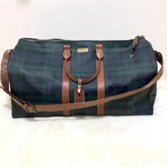 美品 ポロラルフローレン ボストンバッグ 2way チェック 大容量 60cm