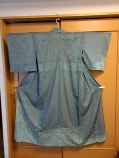 未使用 正絹 風通紗 夏 銀彩 葉文様 しつけ糸付 絽 長襦袢 2点セット