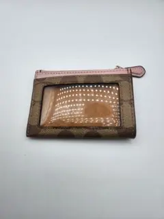 COACH　シグネイチャー 透明窓付きパスケース