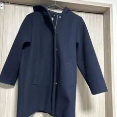 グローバルワーク女児用ネイビーコート フード付き